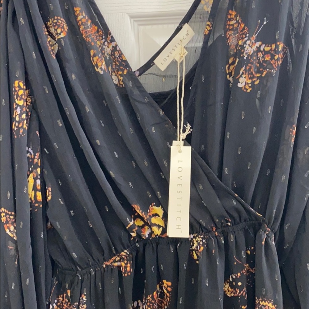 Butterfly Print Mini Dress